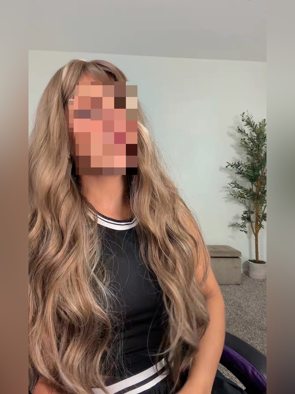 2 Long Wavy Synthetic Wigs – Light Brown – Brand New